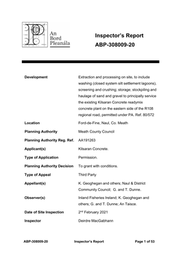 Inspector's Report ABP-308009-20