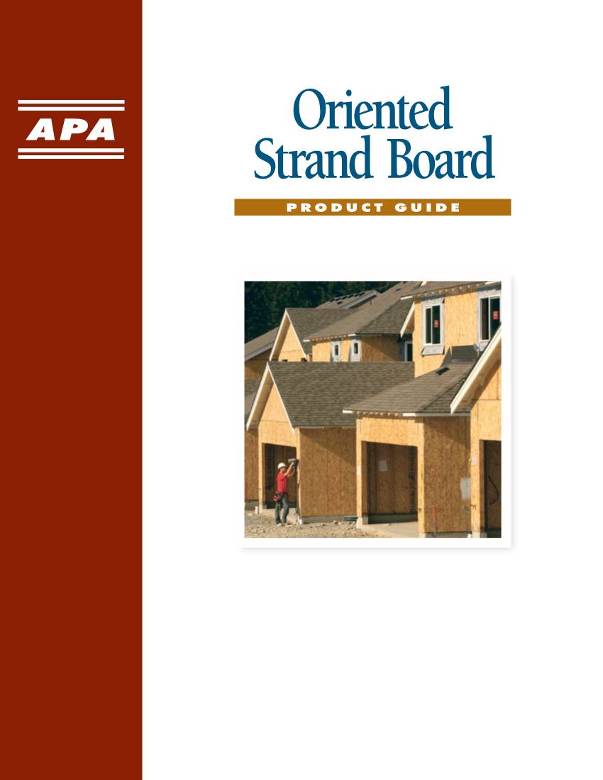 APA Oriented Strand Board Product Guide