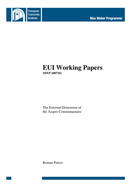 EUI Working Papers MWP 2007/02