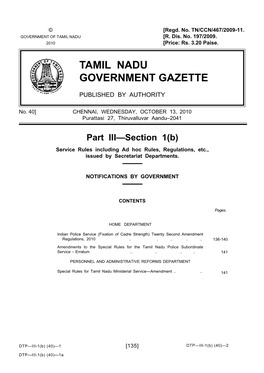 Tamil Nadu Government Gazette