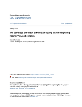 The Pathology of Hepatic Cirrhosis: Analyzing Cytokine Signaling, Hepatocytes, and Collagen