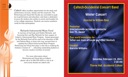 Caltech-Occidental Concert Band Winter Concert