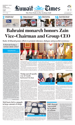 Bahraini Monarch Honors Zain Vice-Chairman and Group CEO