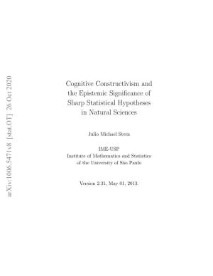 Cognitive Constructivism and the Epistemic Significance Of