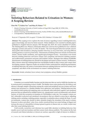 Toileting Behaviors Related to Urination in Women: a Scoping Review