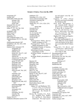 Subject Index, Volume 84, 1999