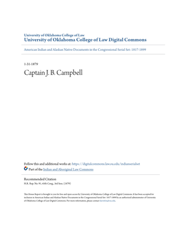 Captain J. B. Campbell