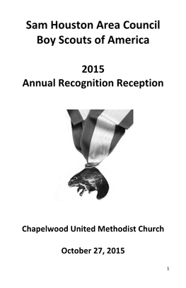 Council Recognition Program 2015