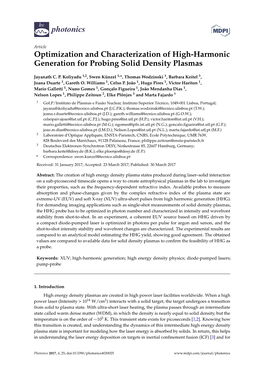 Optimization and Characterization of High-Harmonic Generation for Probing Solid Density Plasmas