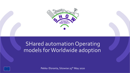 Shared Automation Operating Models for Worldwide Adoption