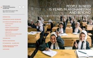People in Need 15 Years in Afghanistan and Beyond
