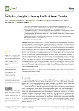 Preliminary Insights in Sensory Profile of Sweet Cherries