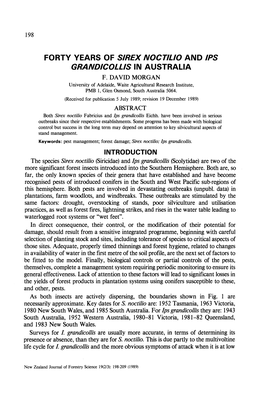 Forty Years of Sirex Noctilio and Ips Grandicollis in Australia