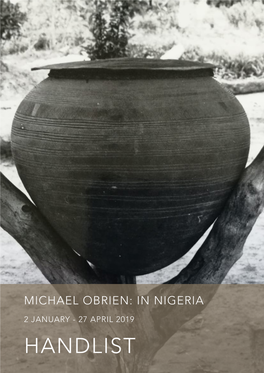 Handlist Michael Obrien: in Nigeria