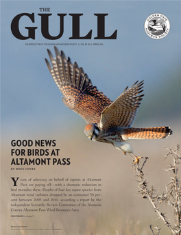 GOOD NEWS for BIRDS at ALTAMONT PASS by Mike Lynes
