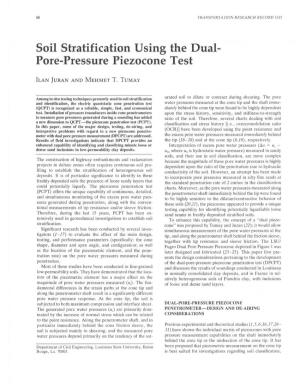 Soil Stratification Using the Dual- Pore-Pressure Piezocone Test