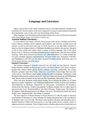 Language and Literature