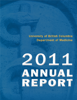 UBC Department of Medicine 2011 UBC Department Annual Report
