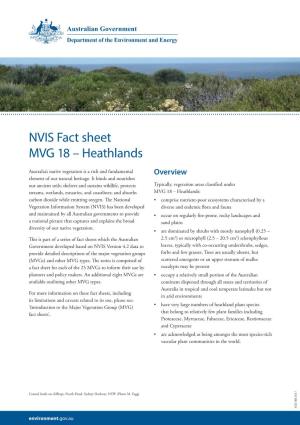 NVIS Fact Sheet MVG 18 – Heathlands