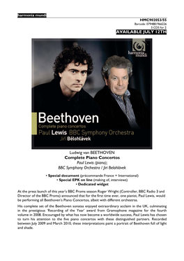 AVAILABLE JULY 12TH Ludwig Van BEETHOVEN Complete Piano