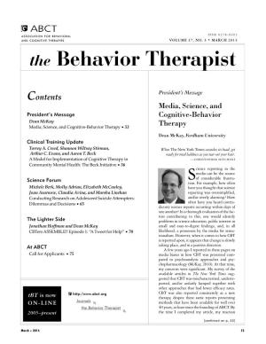 The Behavior Therapist