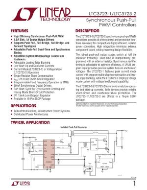 LTC3723-1/LTC3723-2 Synchronous Push-Pull PWM Controllers