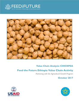 Feed the Future Ethiopia Value Chain Activity Partnering with the Agricultural Growth Program October 2017