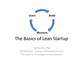 The Basics of Lean Startup