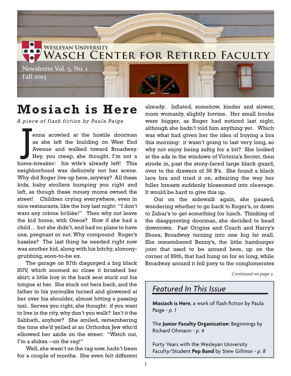 Fall 2013 Newsletter