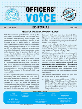 Officers' Voice, June 2016