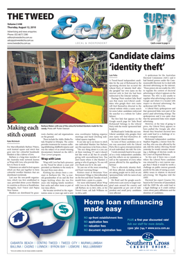 Candidate Claims 'Identity Theft'