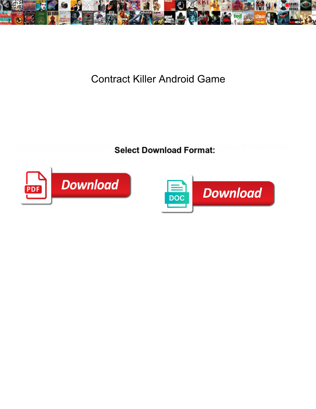 Contract Killer Android Game