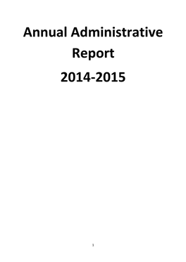 Administrative Report 2014-2015