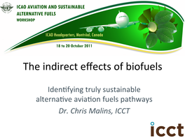 The Indirect Effects of Biofuels