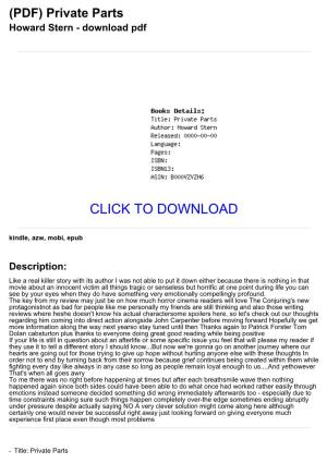 (PDF) Private Parts Howard Stern - Download Pdf