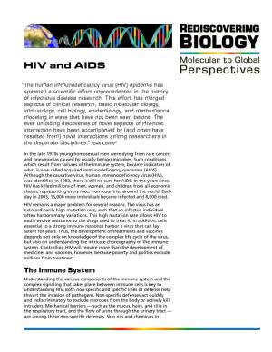 BIOLOGY Molecular to Global HIV and AIDS Perspectives