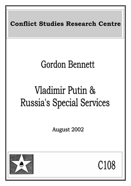 Vladimir Putin & Russia's Special Services