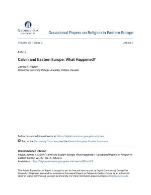 Calvin and Eastern Europe: What Happened?