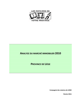 Analyse Du Marché Immobilier 2010 Province De Liège