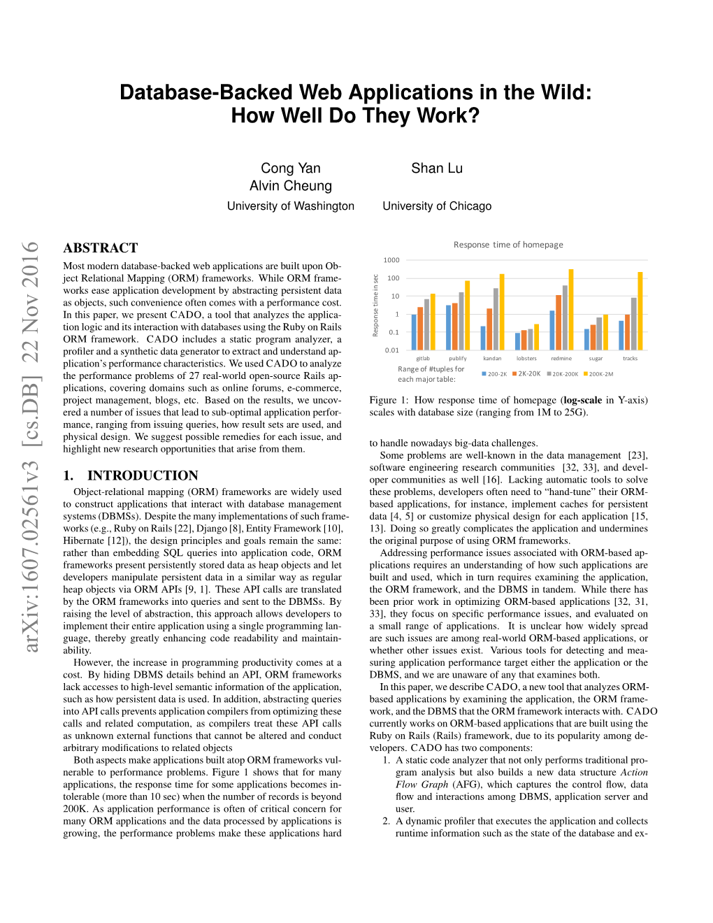 Database-Backed Web Applications in the Wild: How Well Do They Work?