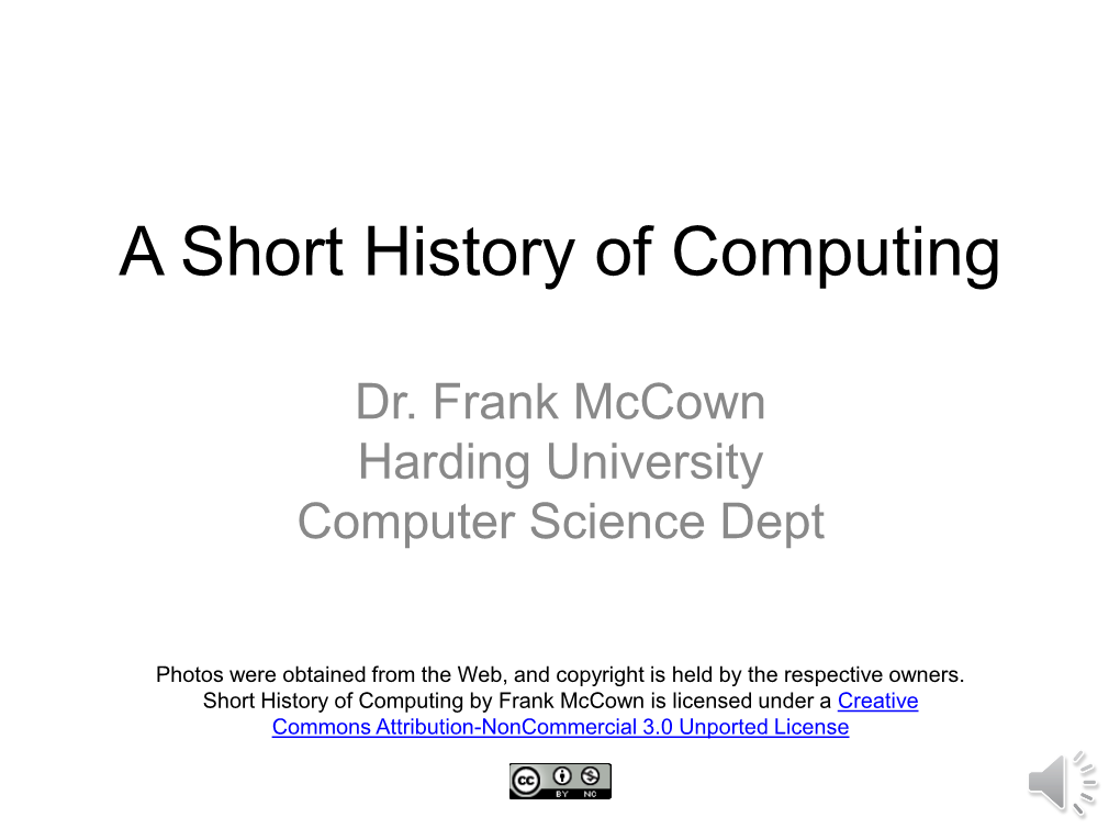 A Short History of Computing