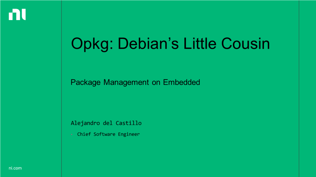 Opkg: Debian’S Little Cousin