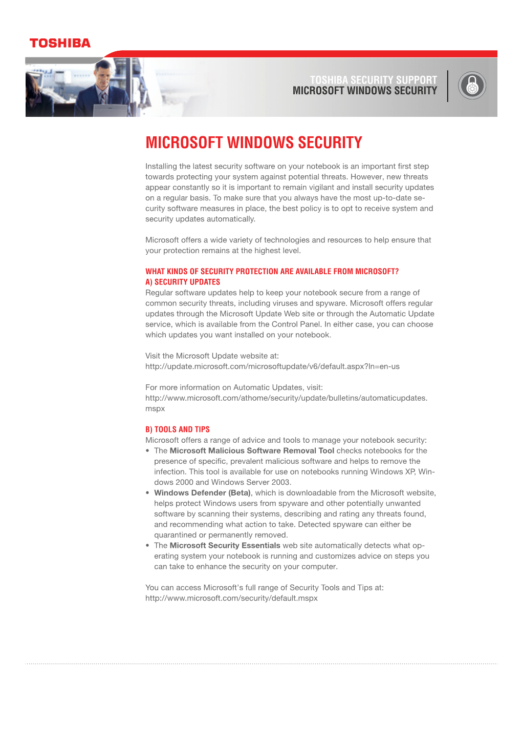 Microsoft Windows Security Œ