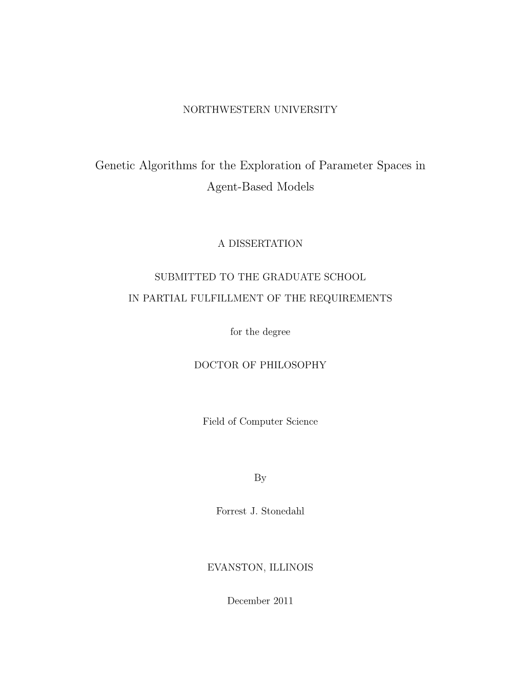 Genetic Algorithms for the Exploration of Parameter Spaces in Agent-Based Models