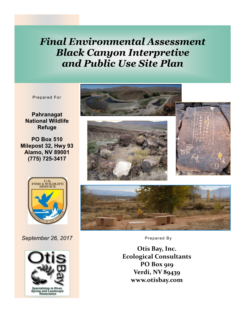 Final Environmental Assessment Black Canyon Interpretive and Public Use Site Plan