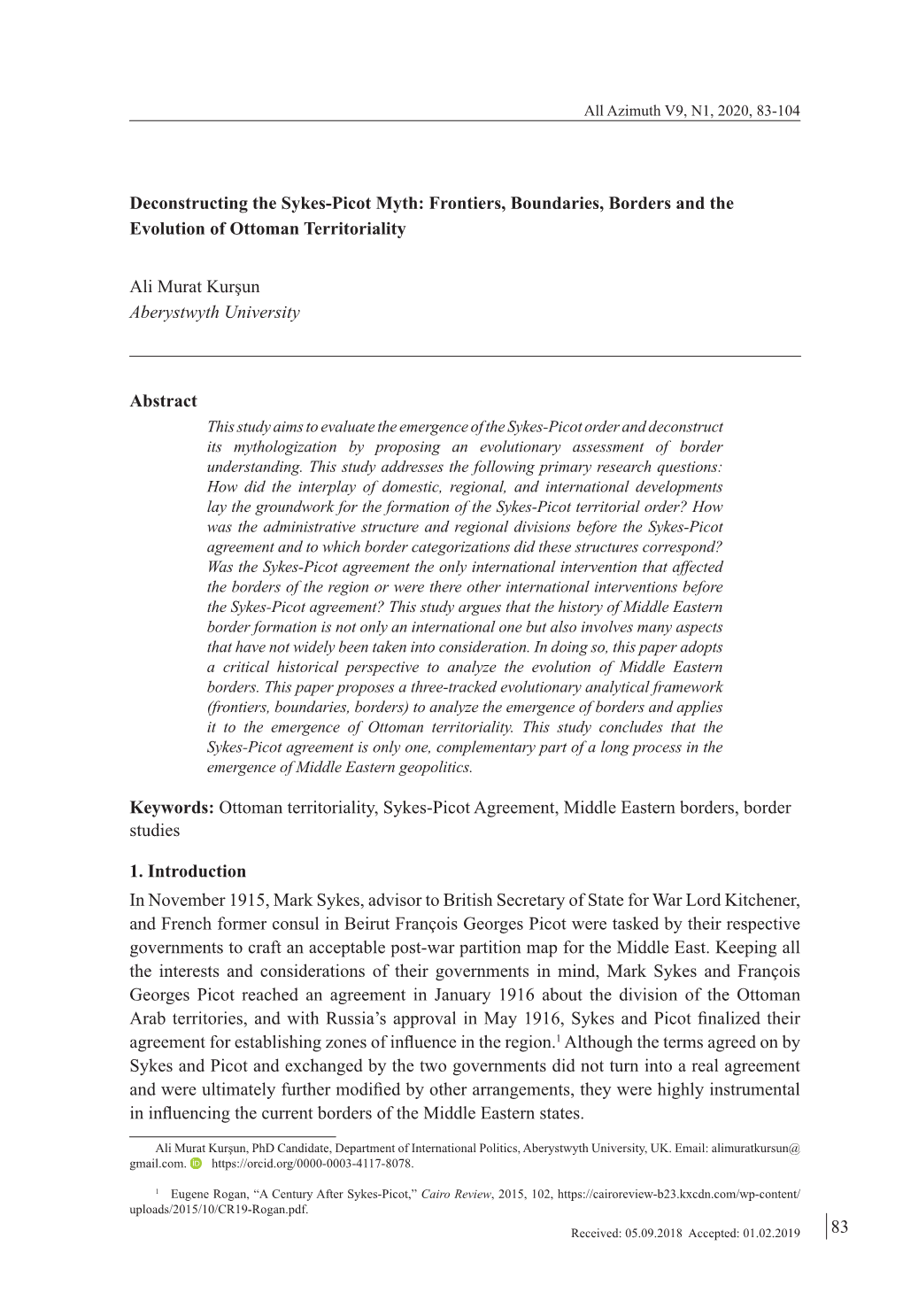 83 Ali Murat Kurşun Aberystwyth University Deconstructing The