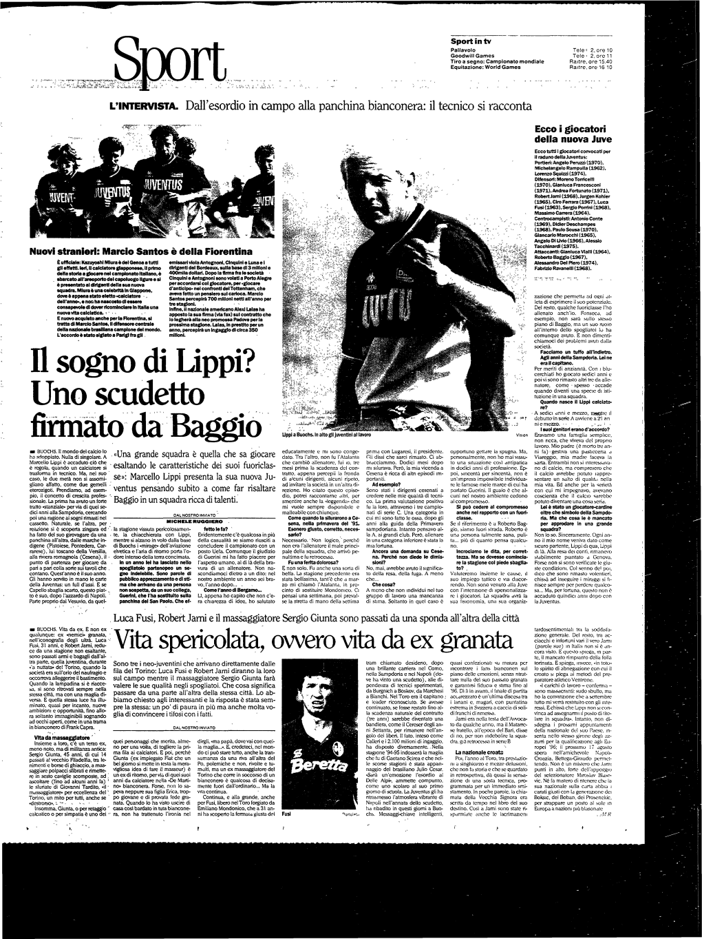 Il Sogno Di Iippi? Uno Scudetto Baggio