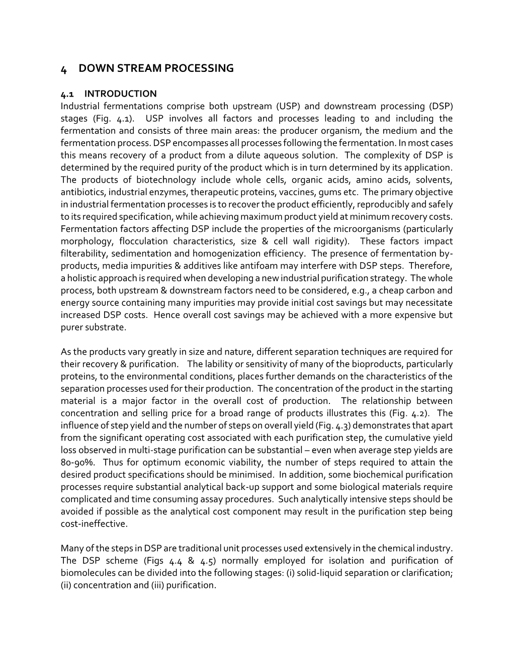 4 Down Stream Processing