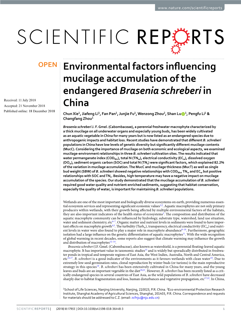 Environmental Factors Influencing Mucilage Accumulation of The