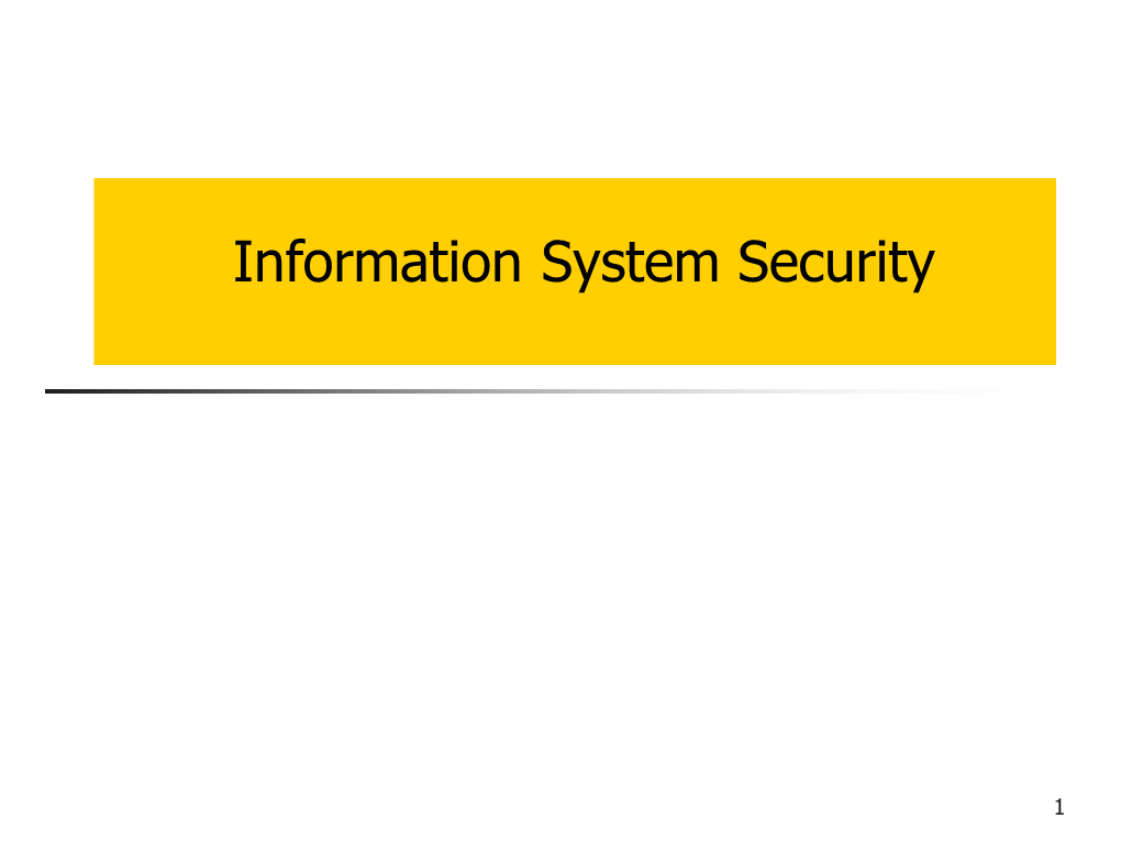 Information System Security